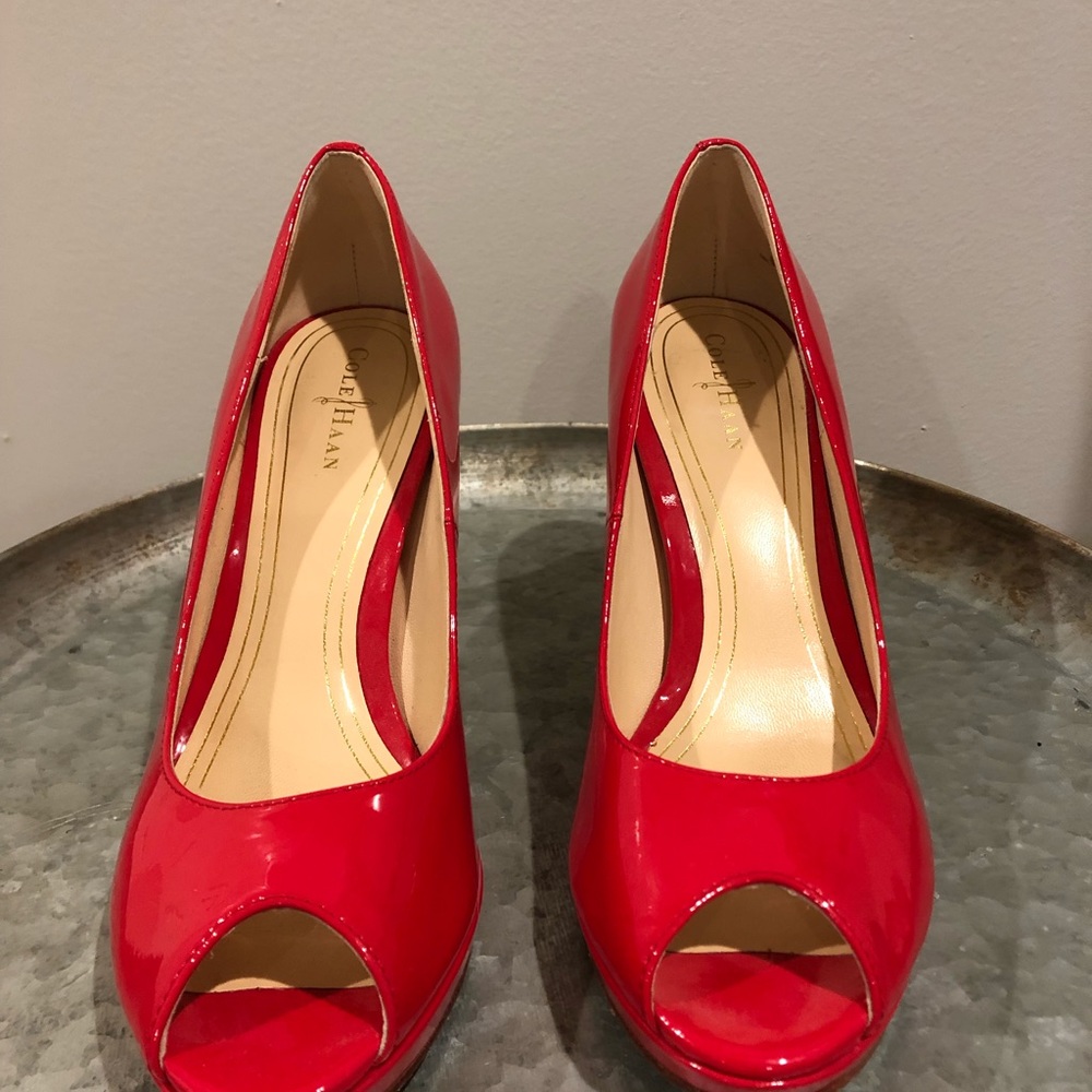 Cole Haan peep toe pumps - Picture 2 of 5